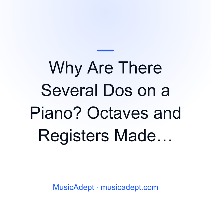 Why Are There Several Dos on a Piano? Octaves and Registers Made Simple